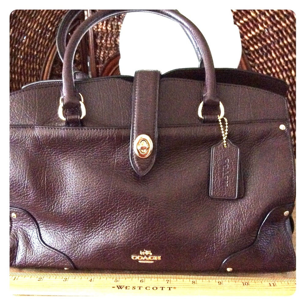 Coach Mercer burgundy satchel